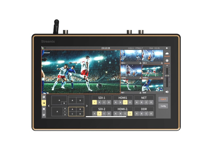 HL-StreaMix M1 Portable 6-Channel SDI/HDMI Live Stream Switcher by Hollyland
