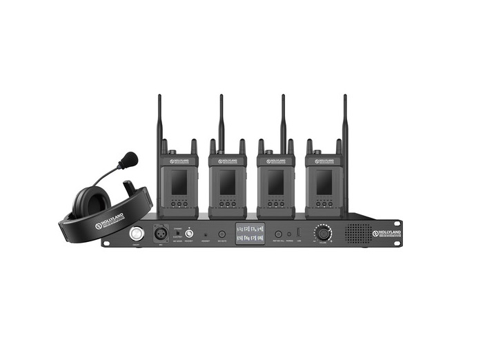 HL-Syscom 1000T-4B Full Duplex Wireless Intercom System with 4 Belt Packs by Hollyland