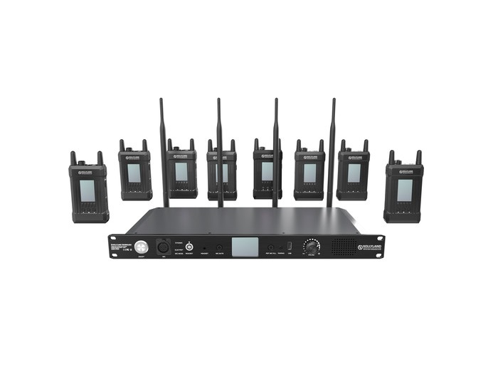 HL-Syscom 1000T-8B Full Duplex Wireless Intercom System with 8 Belt Packs by Hollyland