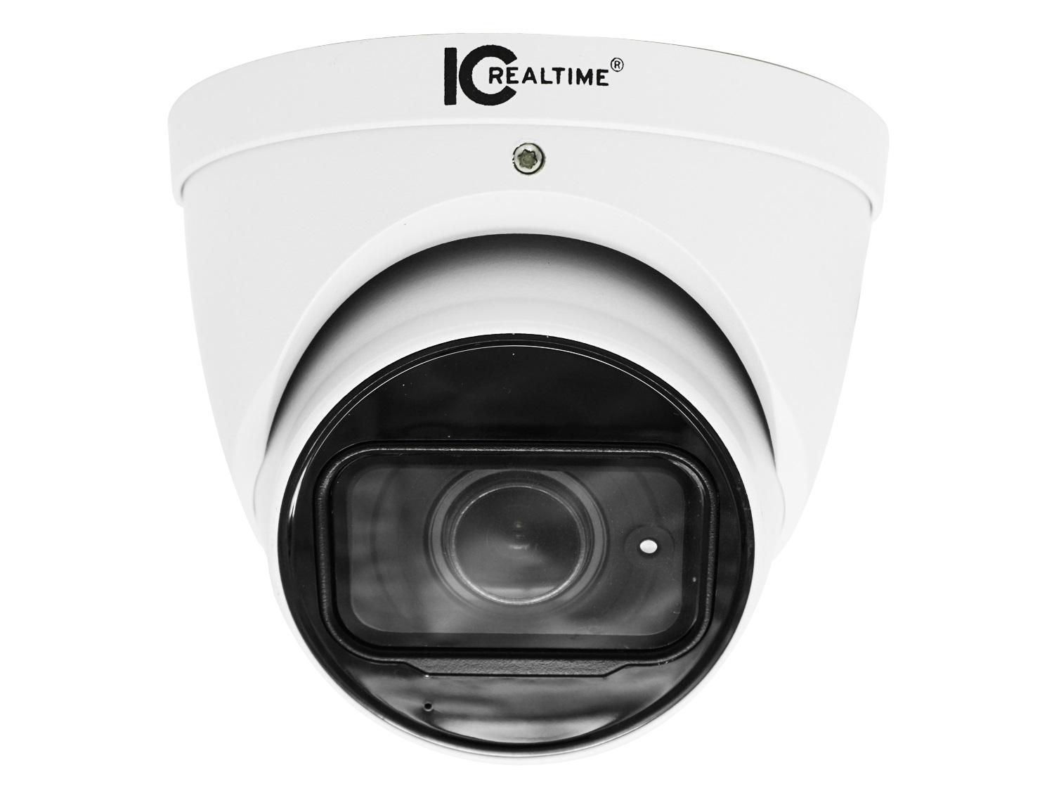 AVS-4KD8021-IR 8MP HD-AVS Indoor/Outdoor Mid Size Eyeball Dome Camera/2.8mm Lens/164ft Smart IR/Built-in Mic/12VDC by ICRealtime