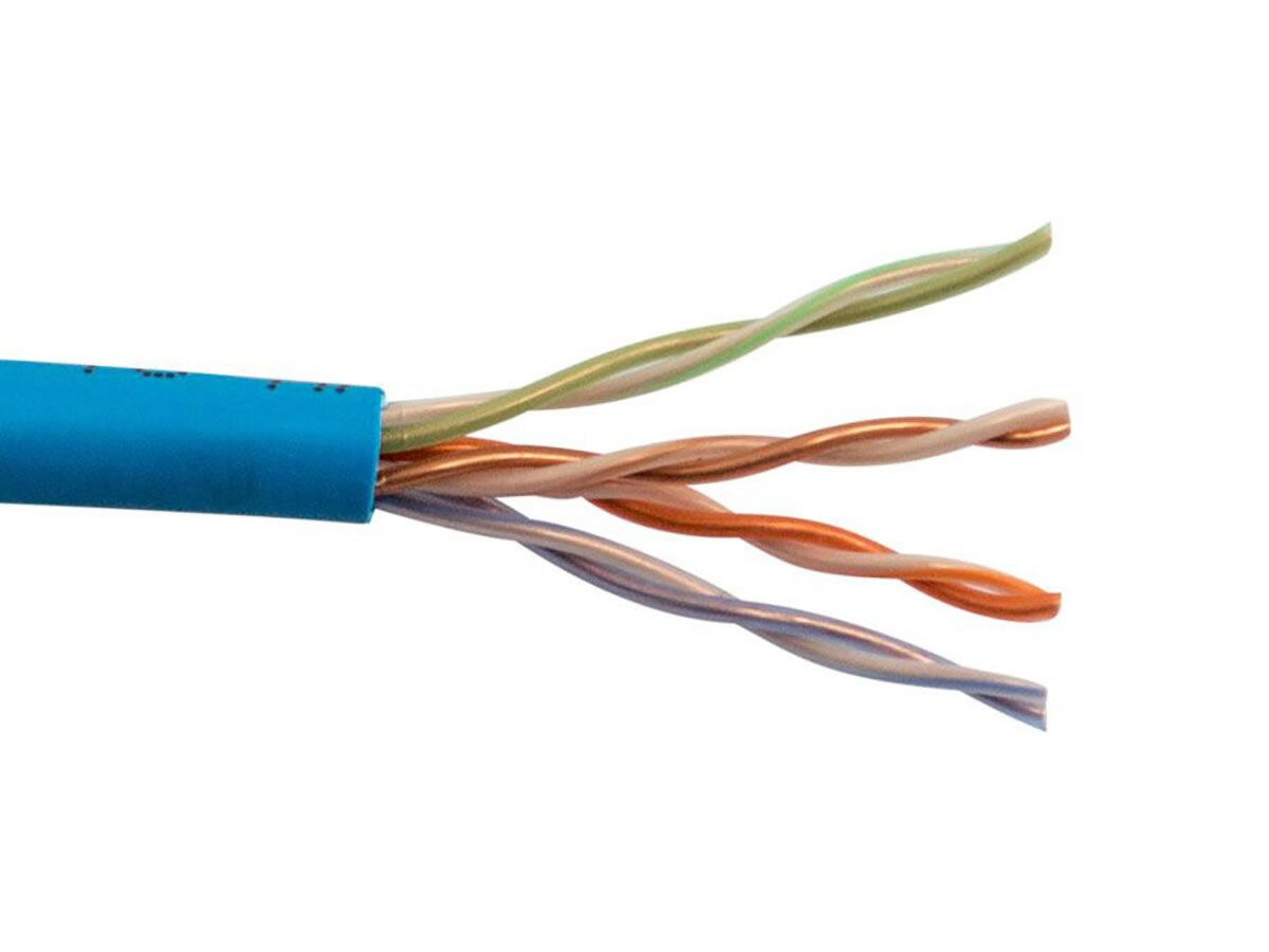 CAT5E-P-BL CAT5E PLENUM CABLE UTP- 350 MHz 24AWG SOLID BC 4PR, BLUE by ICRealtime
