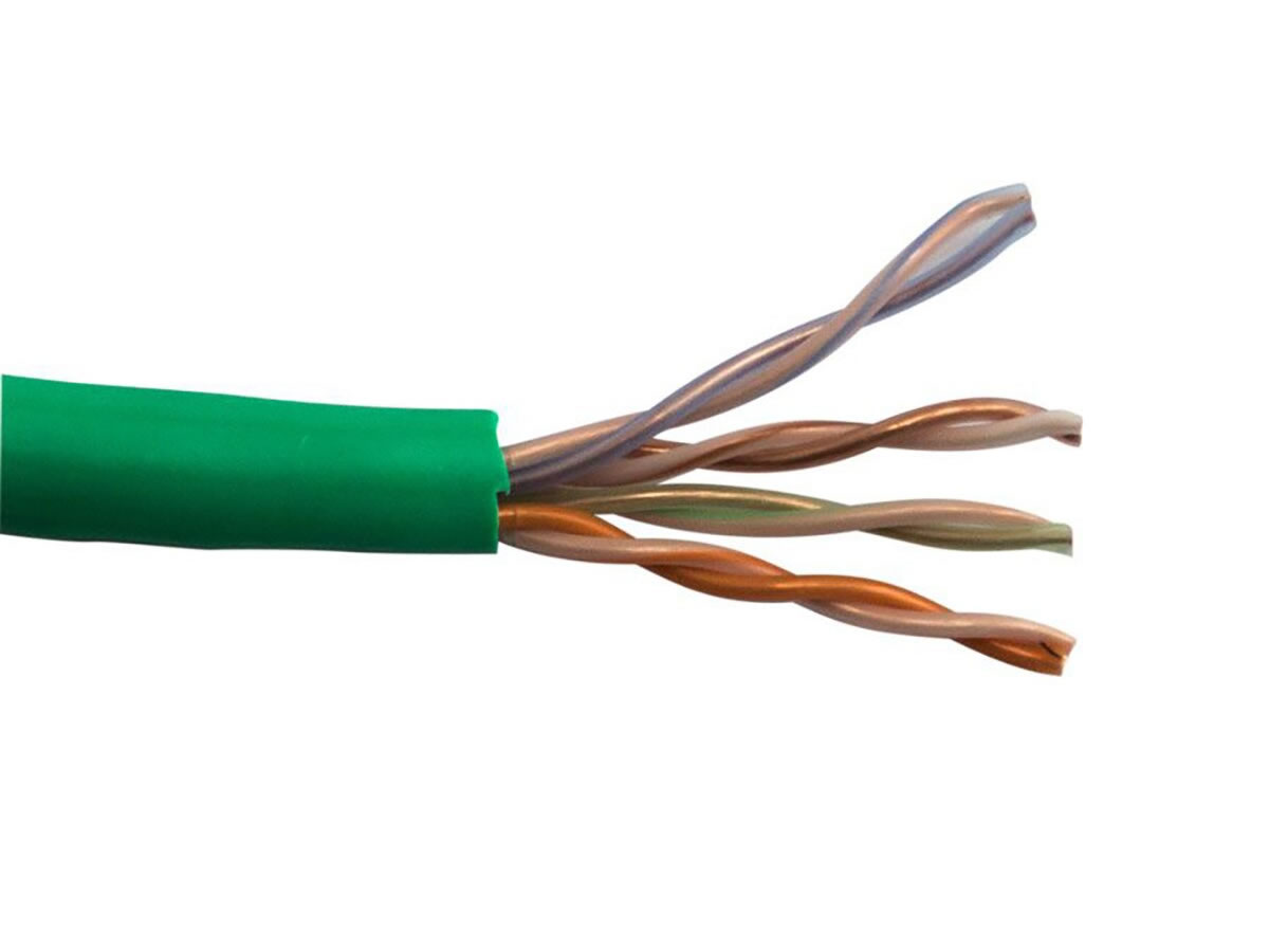 CAT5E-P-GN CAT5E PLENUM CABLE UTP- 350 MHz 24AWG SOLID BC 4PR, GREEN by ICRealtime