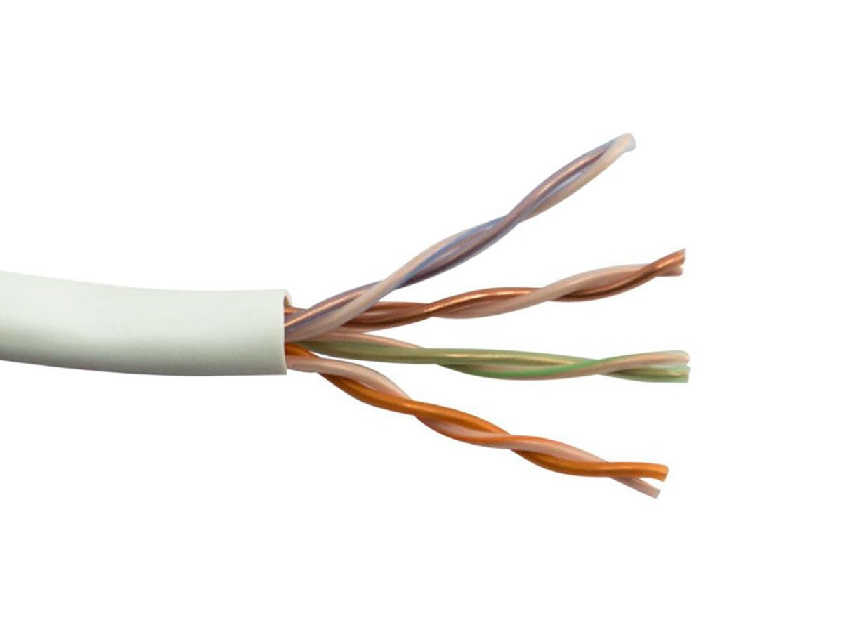 CAT5E-P-WT CAT5E PLENUM CABLE UTP- 350 MHz 24AWG SOLID BC 4PR, WHITE by ICRealtime