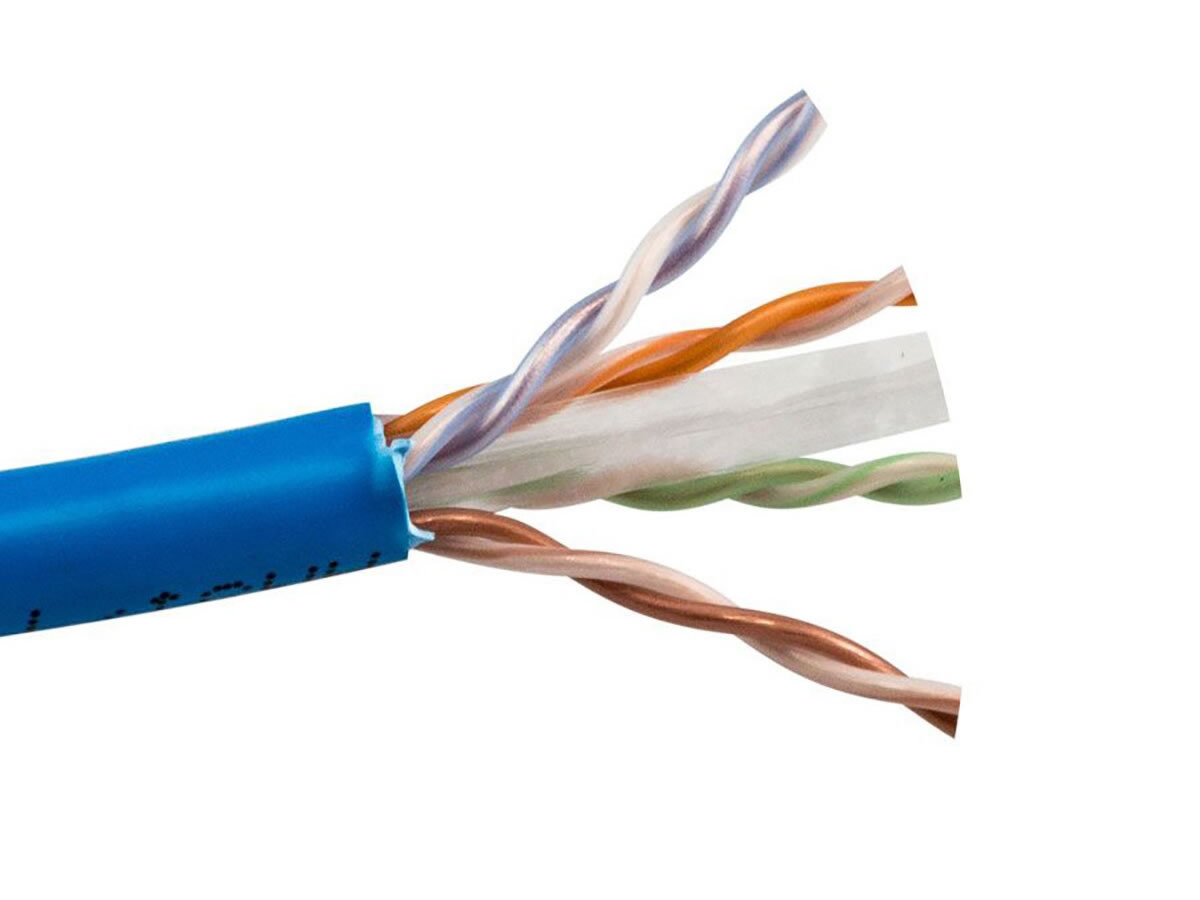 CAT6-P-BL CAT6 PLENUM- ENHANCED 550 MHz SOLID BC 4PR UTP CABLE, BLUE by ICRealtime