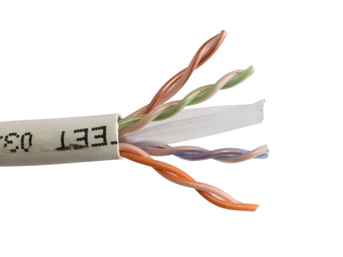 CAT6-P-WT CAT6 PLENUM- ENHANCED 550 MHz SOLID BC 4PR UTP CABLE, WHITE by ICRealtime