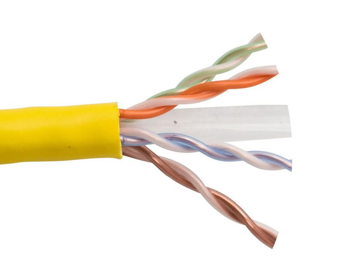 CAT6-P-YL CAT6 PLENUM- ENHANCED 550 MHz SOLID BC 4PR UTP CABLE, YELLOW by ICRealtime
