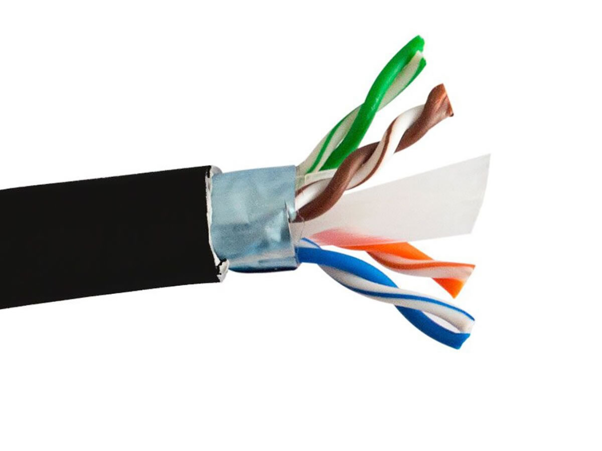 CAT6SH-BK CAT6 SHIELDED F/UTP- ENHANCED 550MHz 23AWG SOLID BC 4PR CABLE, BLACK by ICRealtime