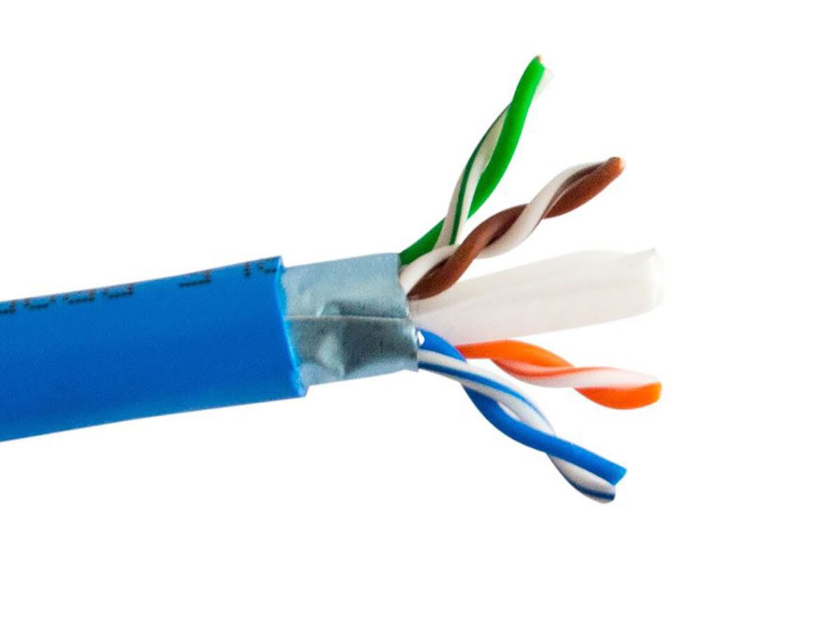 CAT6SH-BL CAT6 SHIELDED F/UTP- ENHANCED 550MHz 23AWG SOLID BC 4PR CABLE, BLUE by ICRealtime
