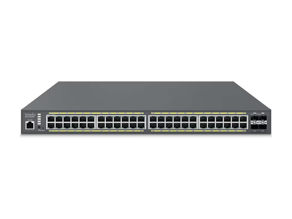 EnGenius ECS1552FP Cloud Managed 48-Port Gigabit PoE  / 4x10G SFP  / 740W