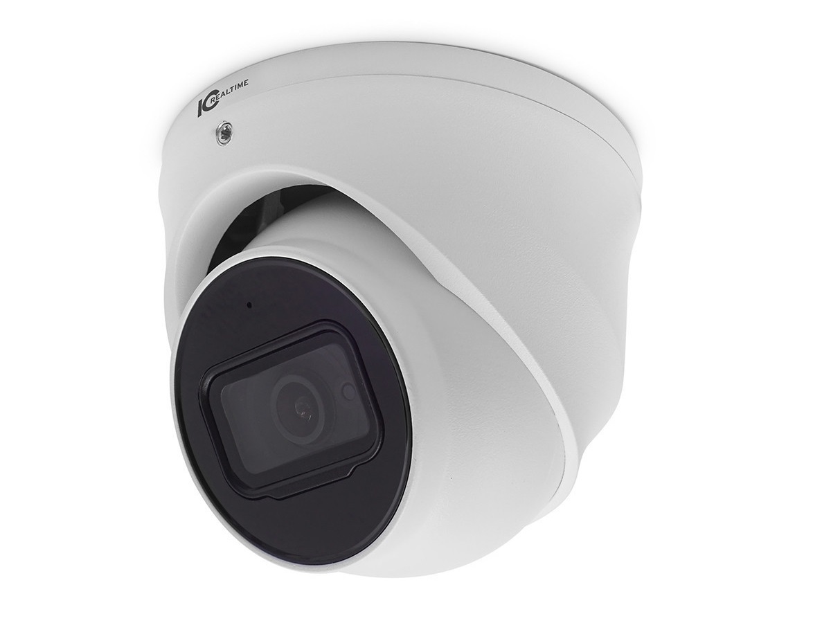 IPEG-E20F-IRW3 2MP IP Indoor/Outdoor Small Size Vandal Eyeball Dome Camera/Fixed 2.8mm Lens/98ft IR/PoE Capable by ICRealtime