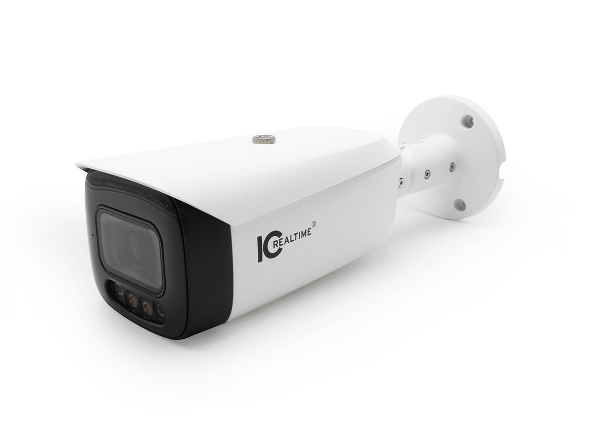 IPMX-B40F-ADW1 4MP IP Indoor/Outdoor Eyeball Bullet Camera/Fixed 2.8mm Lens/131ft LED/POE Capable/Active Deterrent by ICRealtime