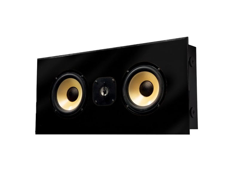 C2.IW-BG Center Channel In-Wall Speaker (Black Gloss) by Induction Dynamics