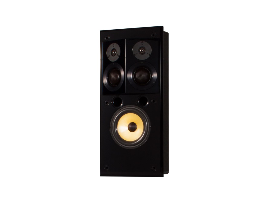 S1.8SIW-BG Three-Way Single In-Wall Surround Speaker (Black Gloss) by Induction Dynamics