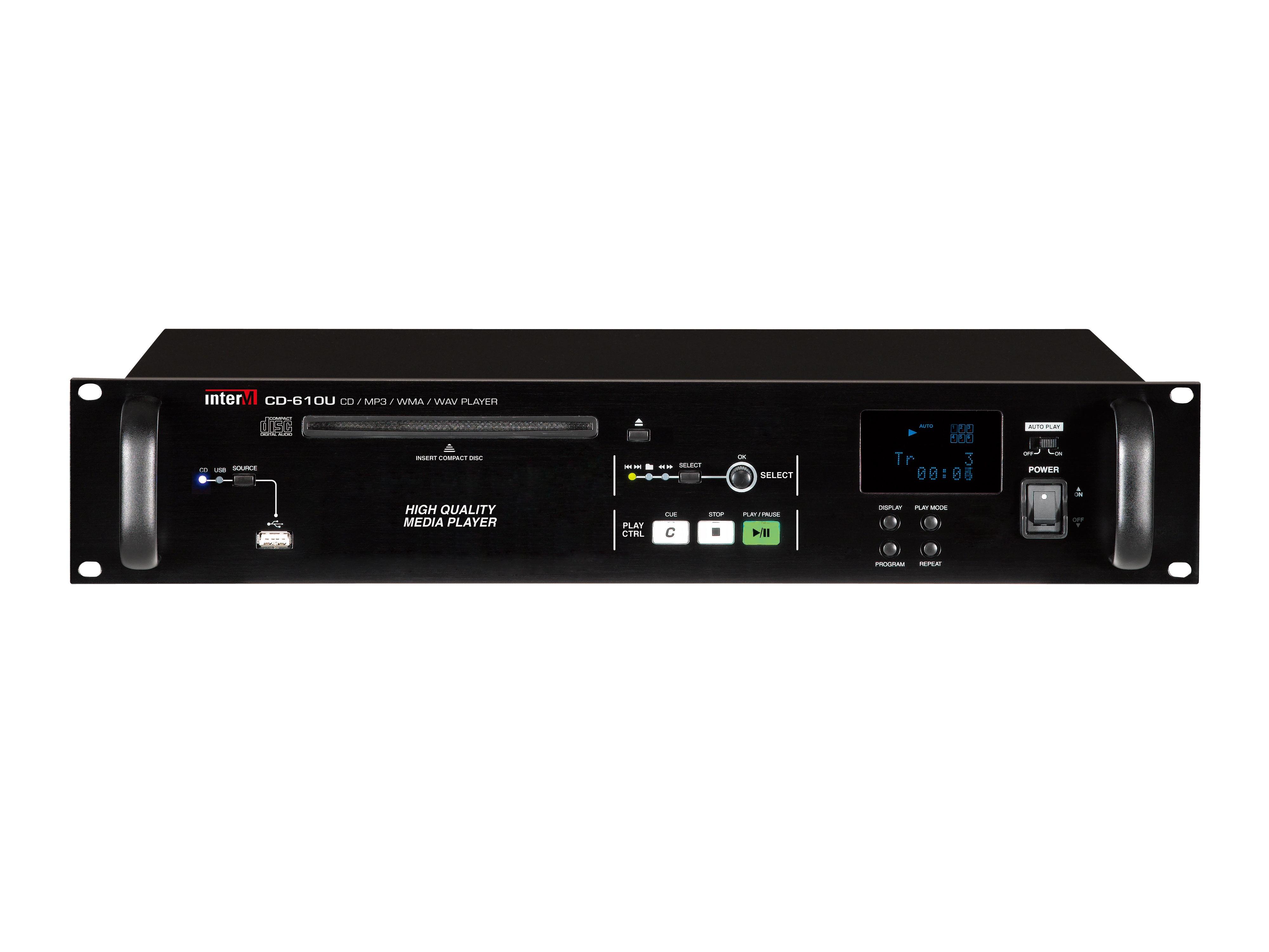 CD-610U CD/USB (WMA/WAV/MP3) Player with 24V DC INPUT/RS-232 by Inter-M