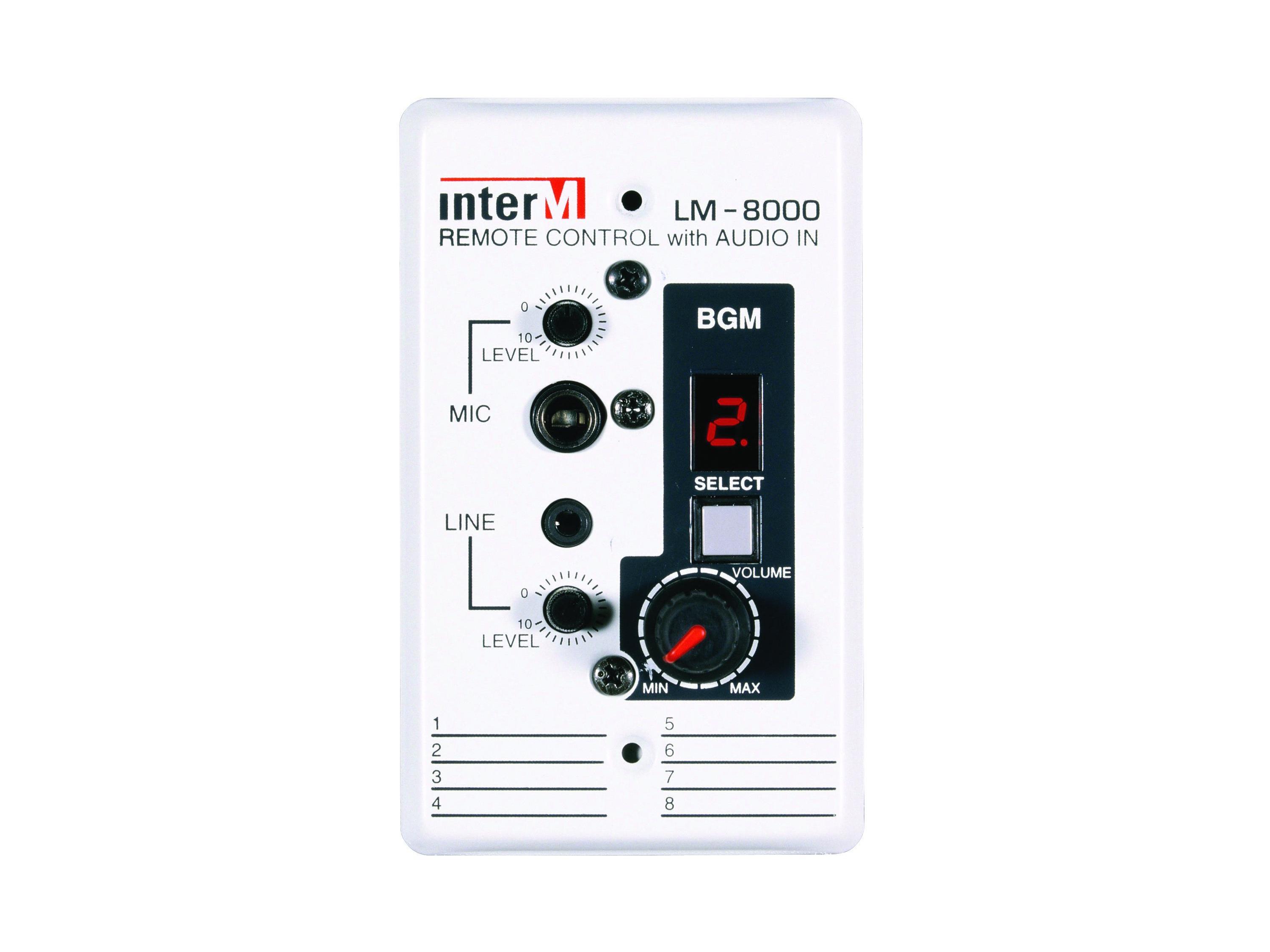 LM-8000 Wall Mount Remote Control for PX-8000 by Inter-M