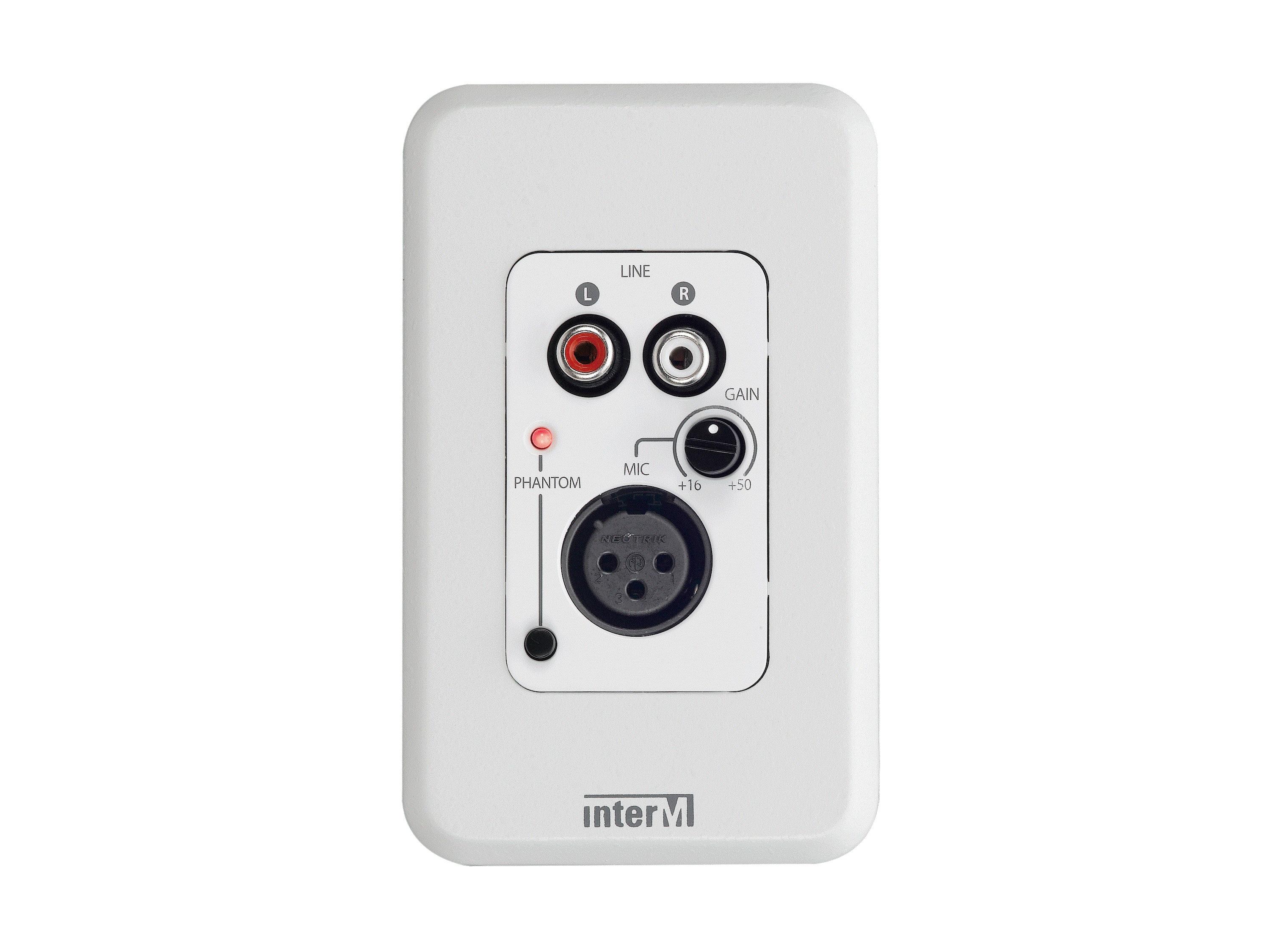 NLM-8000A Wall Mount Remote Control for NPX-8000 with Local Microphone or BGM Input by Inter-M