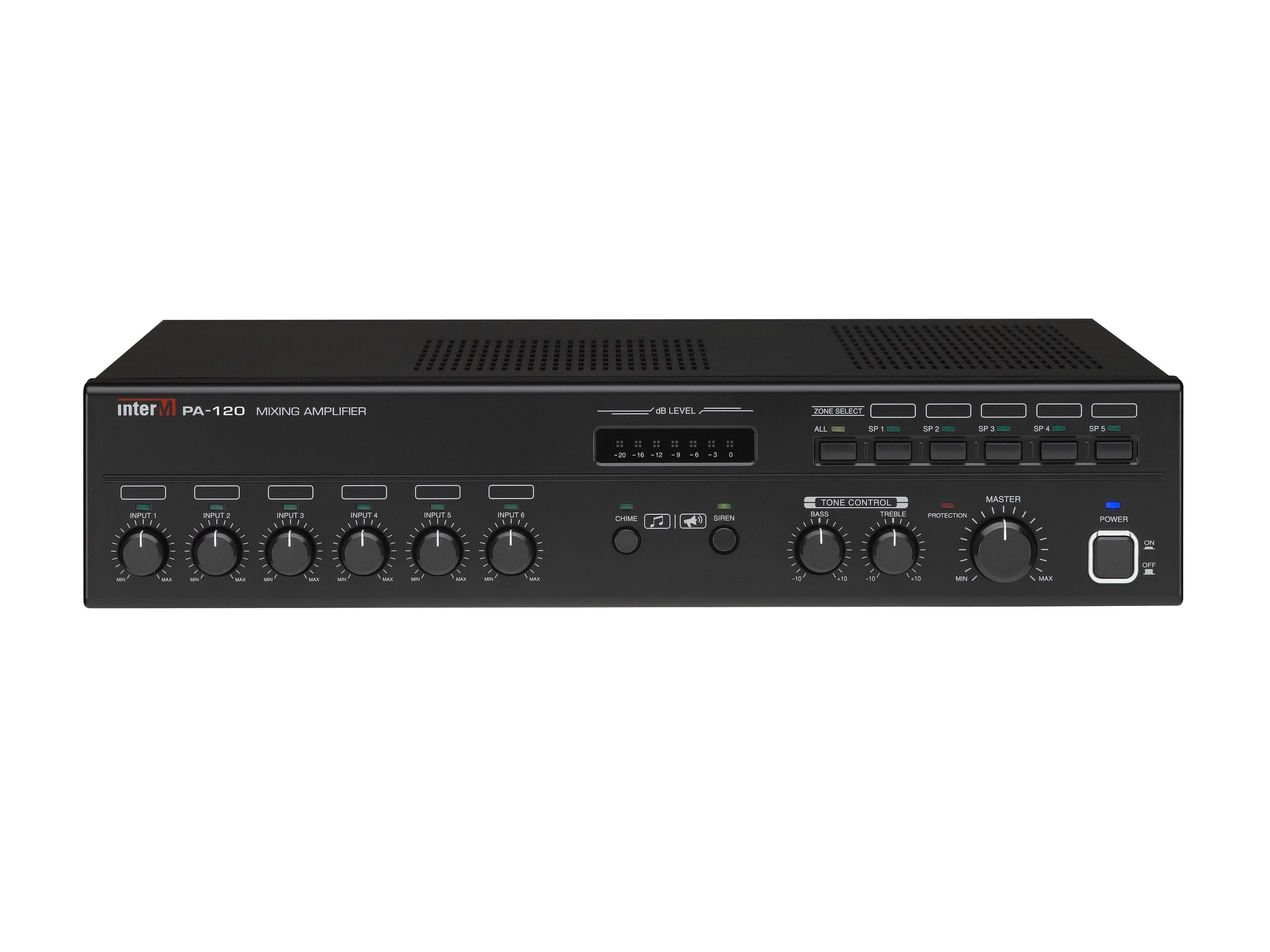 PA-120 120W Commercial Mixer Amplifier by Inter-M
