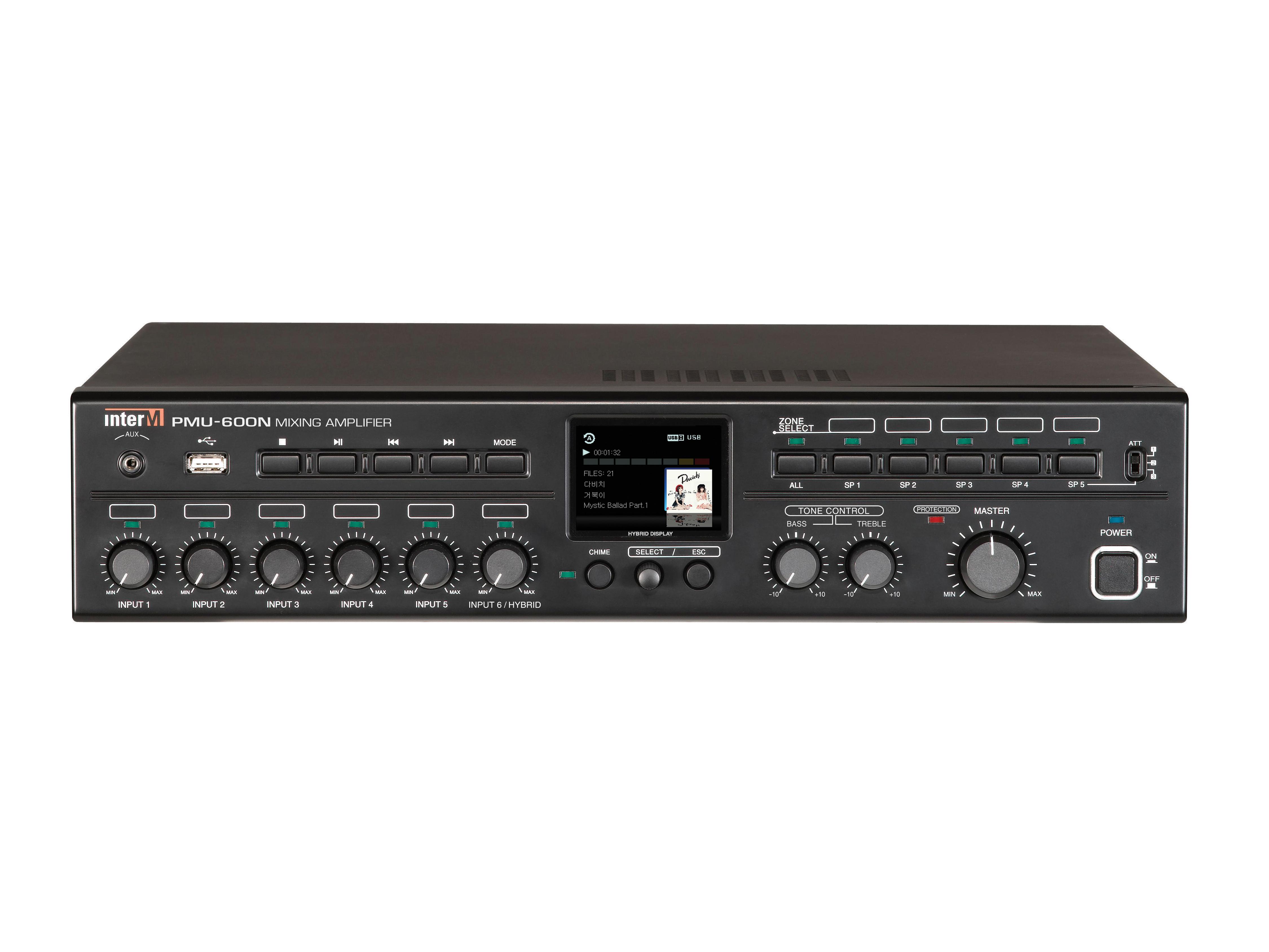PMU-600N 600W Digital Media Mixing Amplifier/Streaming Network Audio by Inter-M