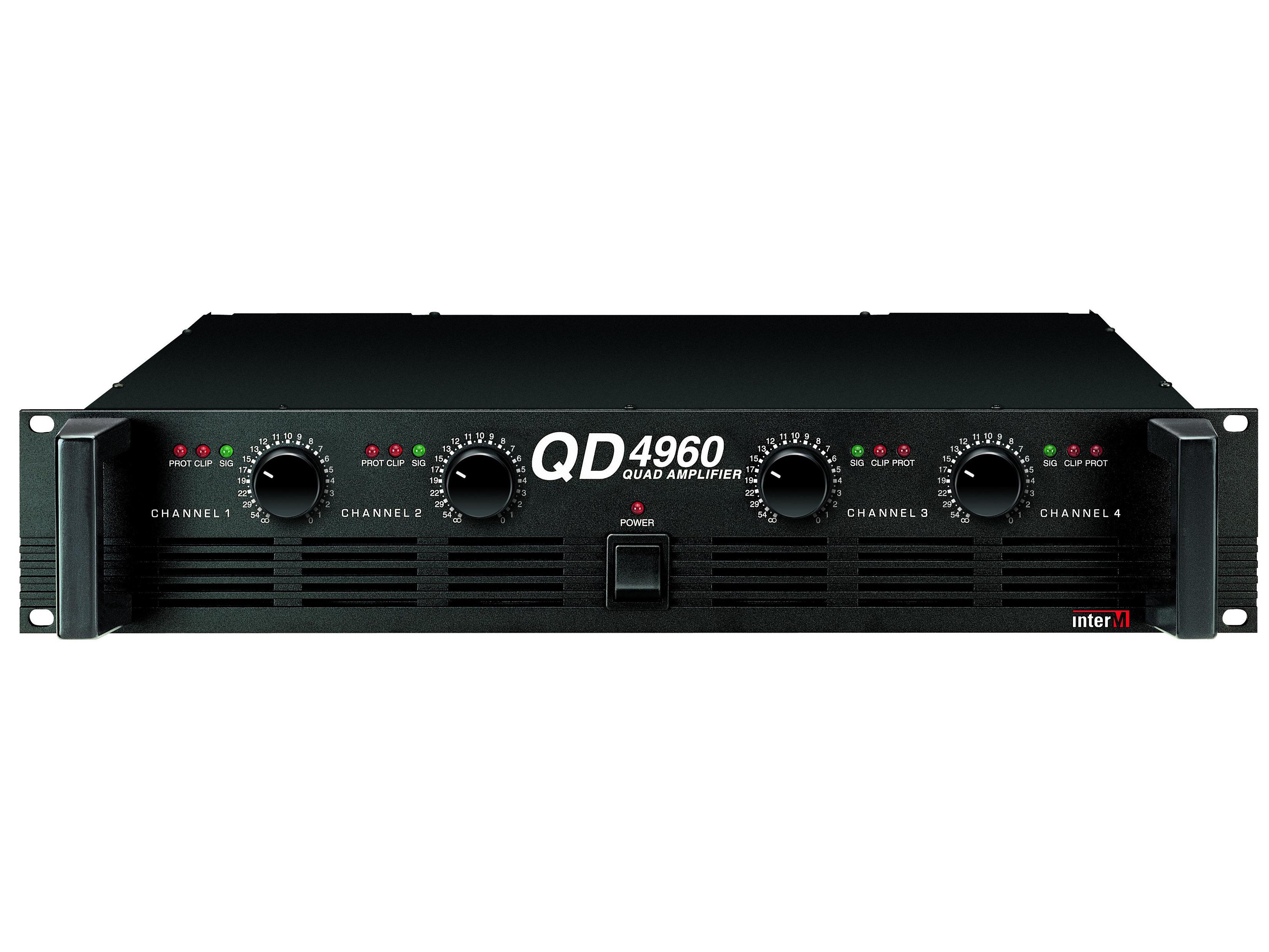 QD-4960 4 Channel QD-Series Professional Power Amplifier 170W (8 Ohm) by Inter-M