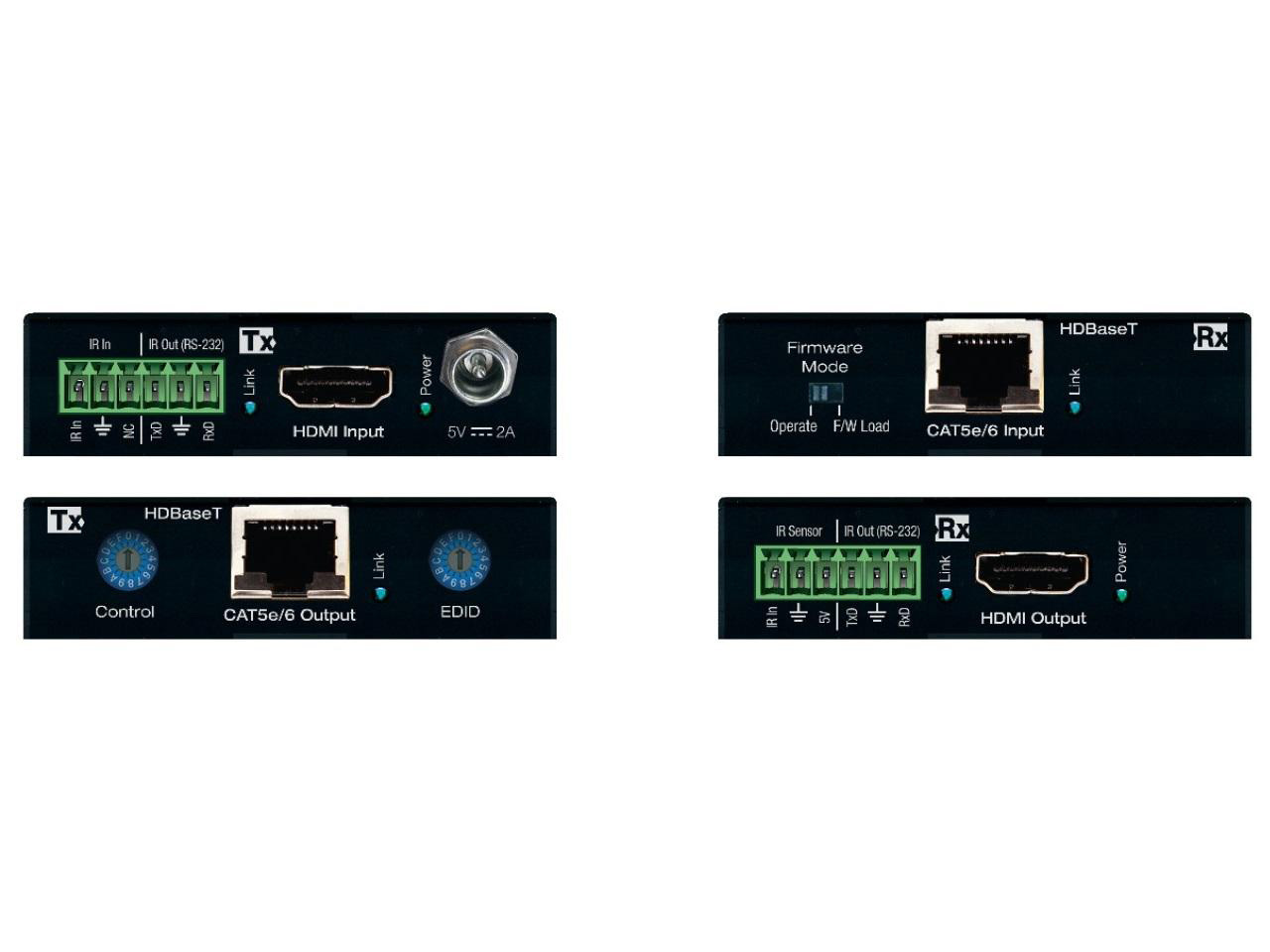KD-X222PO Power over HDMI via CAT5e/6 (Transmitter/Receiver Set) Extenders with HDR10/HDCP2.2/4K by Key Digital
