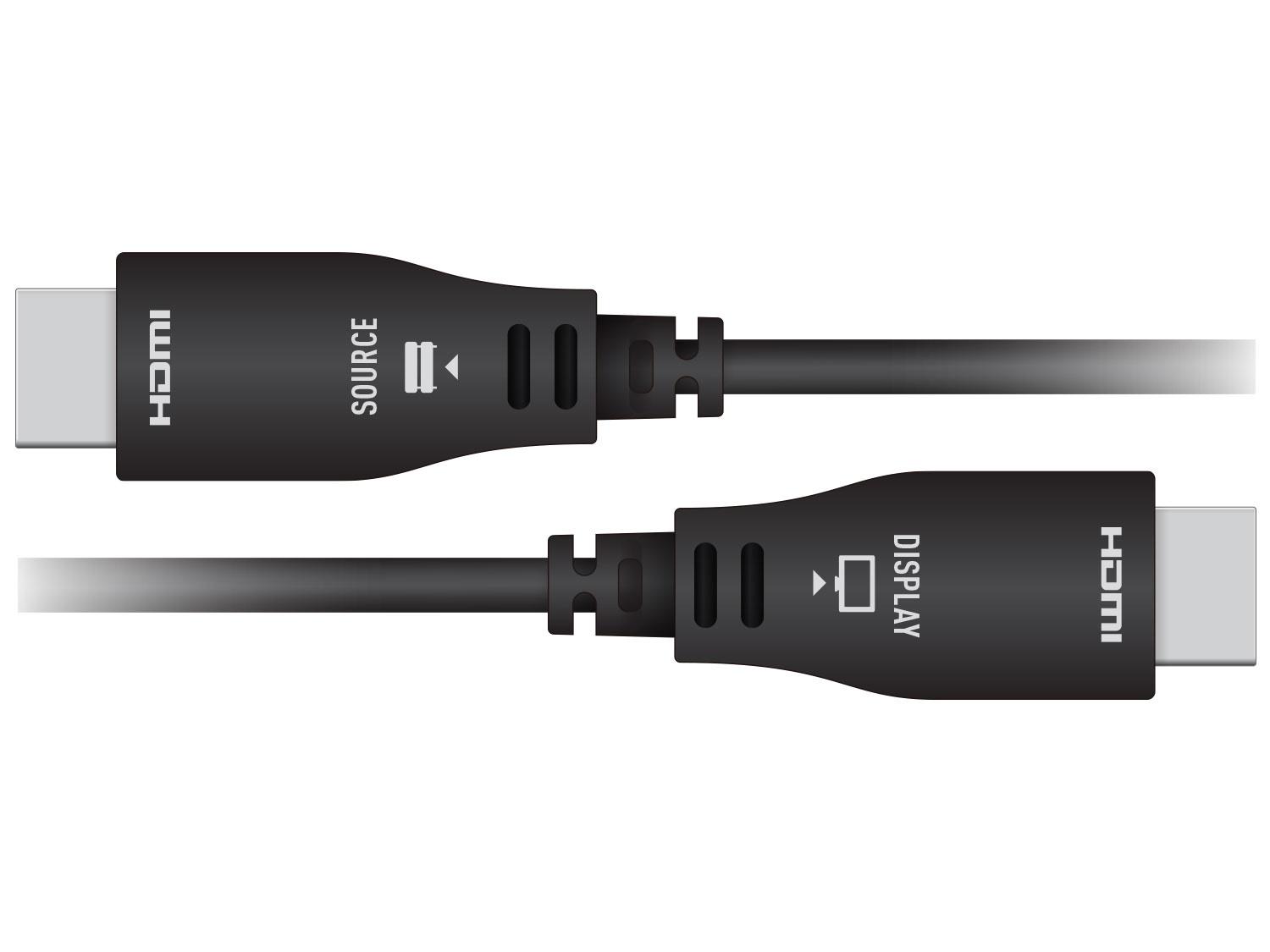 KD-AOCH66 66ft/20m 4K 60Hz/18G/444 Active Optical (AOC) HDMI Fiber Cable by Key Digital