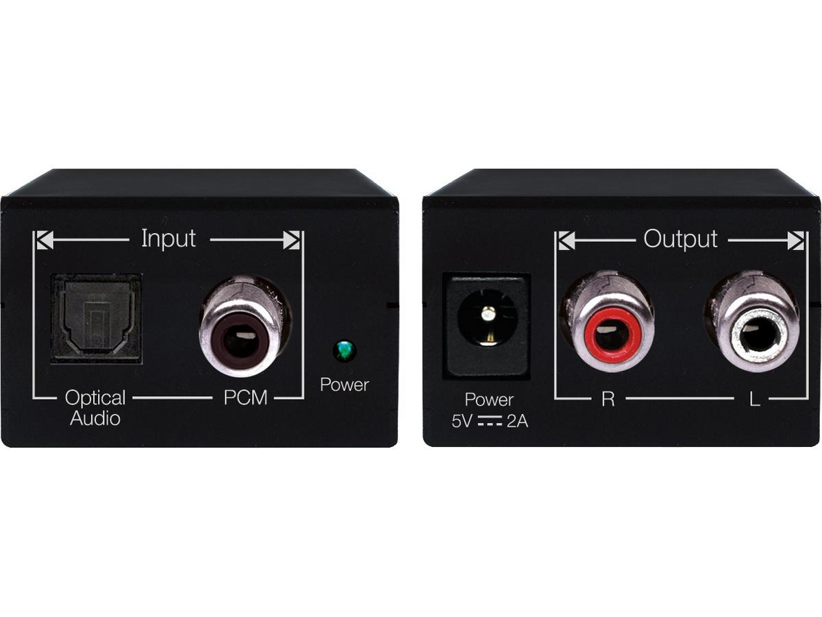 KD-DAXAA Digital Coaxial/Toslink Audio to Analog L/R Audio Converter by Key Digital