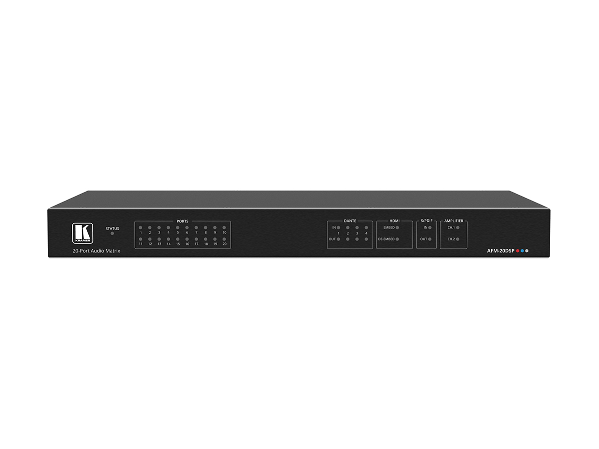 AFM-20DSP 20-Port Audio Matrix Switcher with DSP/Interchangeable Inputs and Outputs by Kramer
