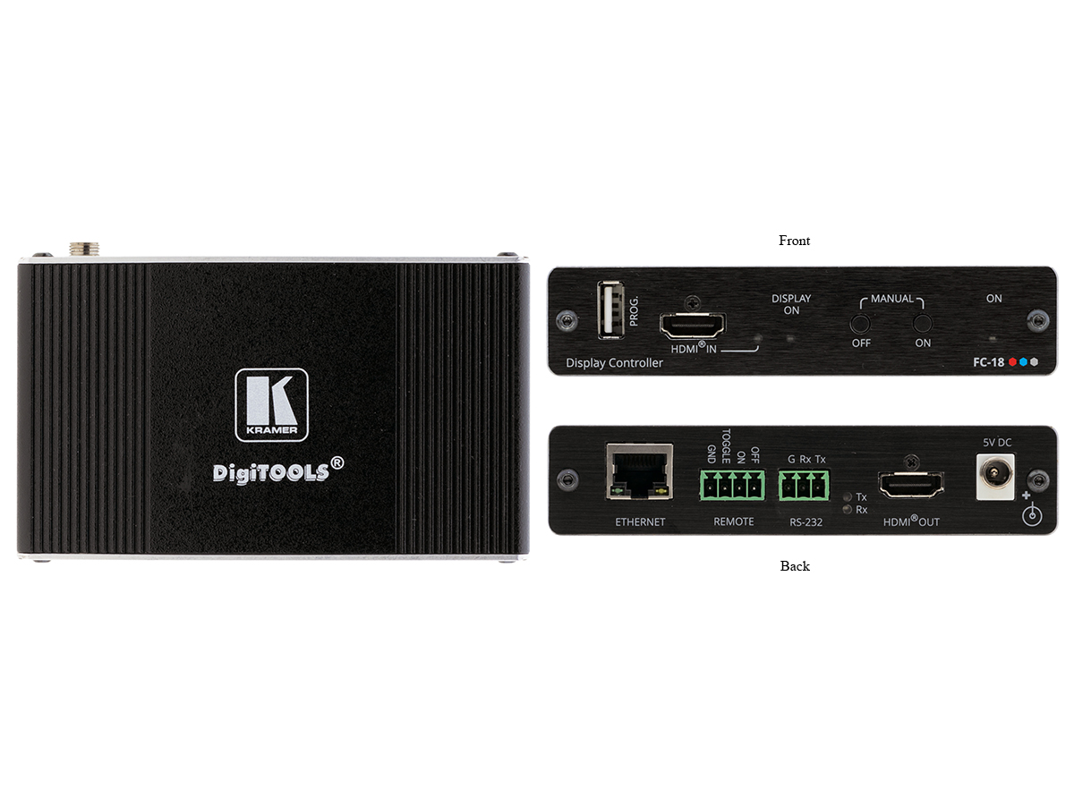 FC-18 4K60 HDR HDMI Display ON/OFF Controller with RS-232/Ethernet by Kramer