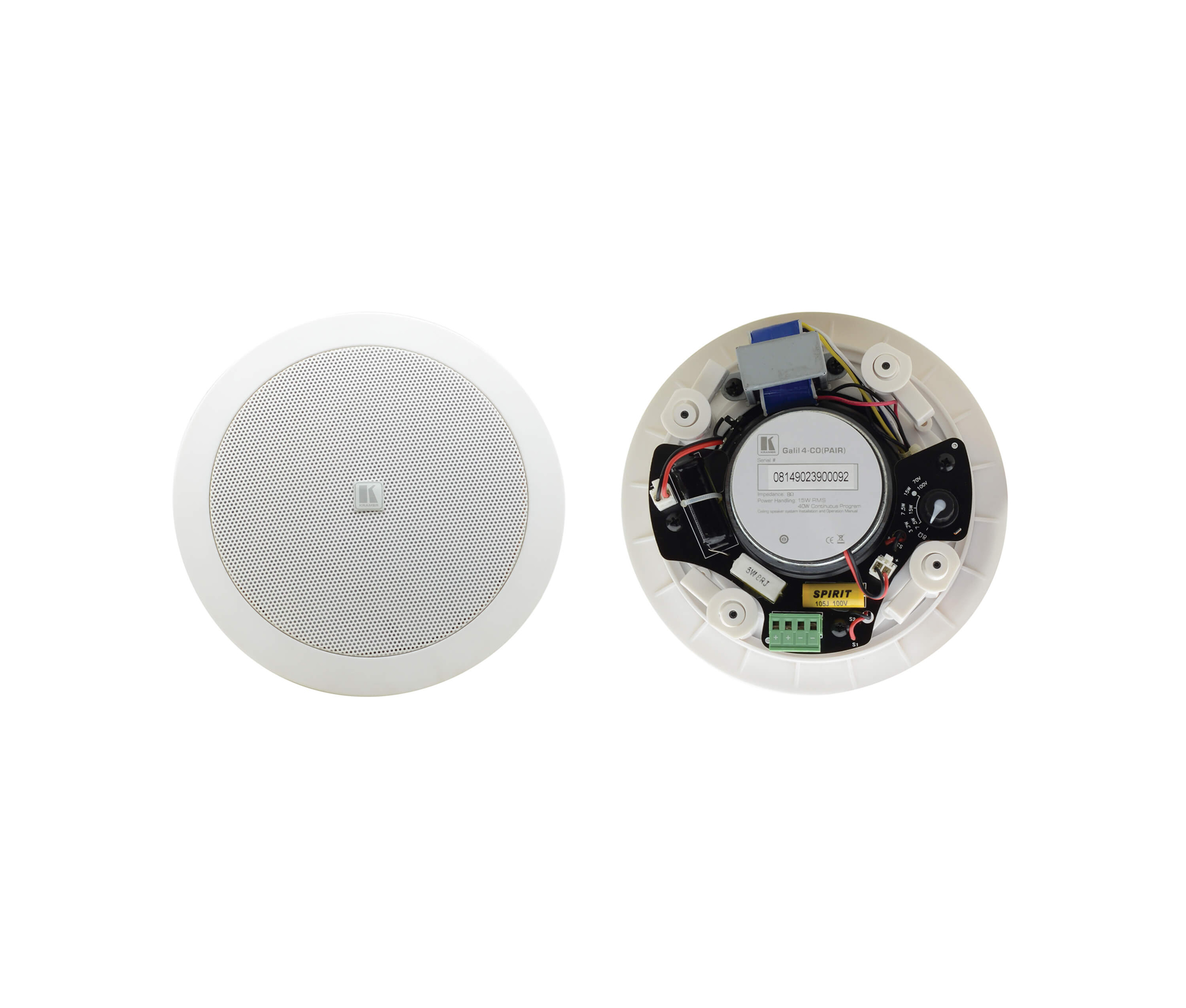 GALIL-4-CO(PAIR) 4–Inch, 2–Way Open–Back Ceiling Speakers, Pair by Kramer