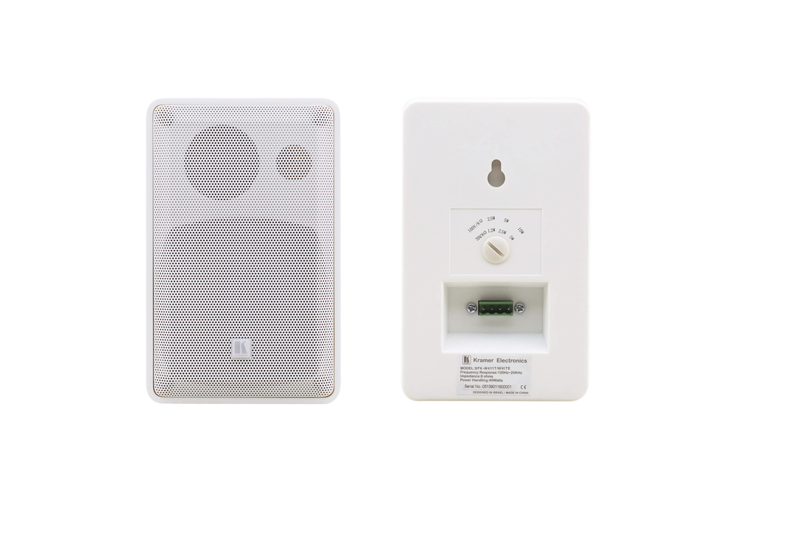 Kramer GALIL-4-O(PAIR)/BLACK 4-Inch 2-Way On-Wall Speakers 70V/100V