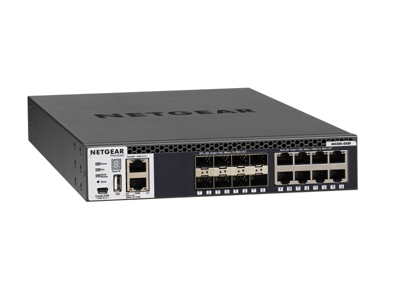 M4300-8x8F Stackable Managed Switch with 16x10G including 8x10GBASE-T and 8xSFP Plus Layer 3 by Kramer