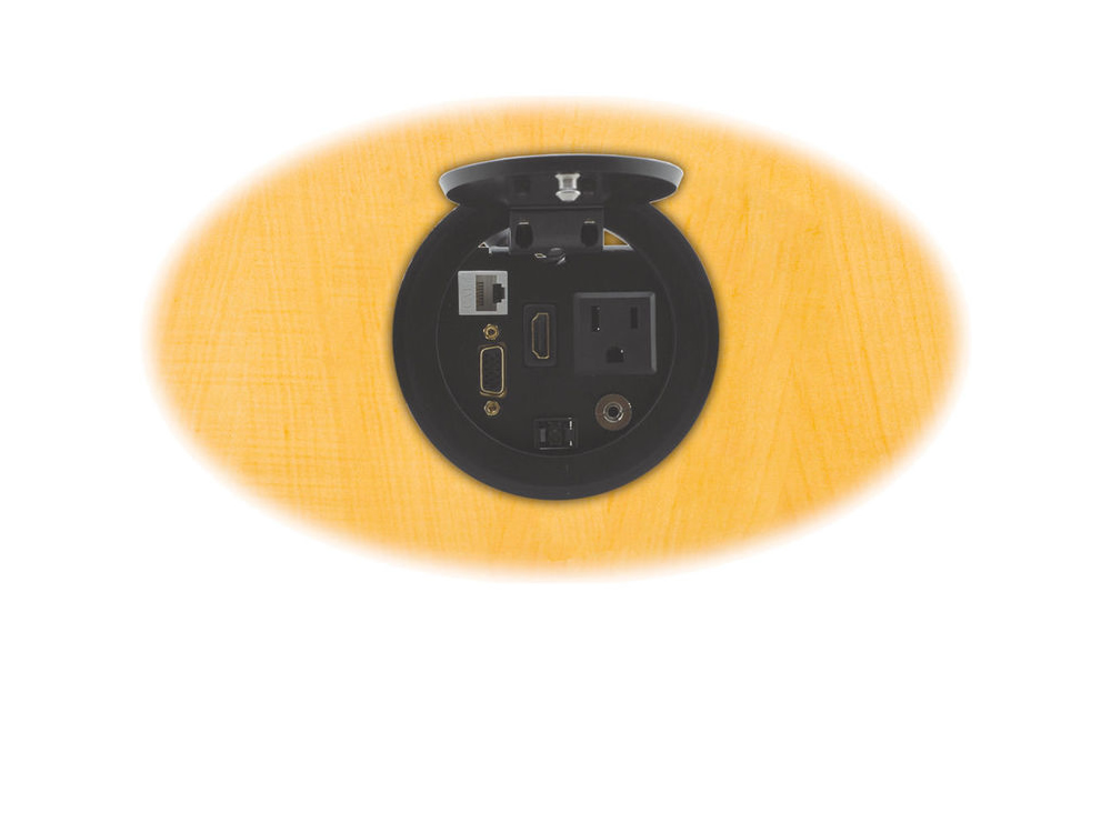 RTBUS-11/US(B) Round Table Mount Multi-Connection Solution (Black) by Kramer