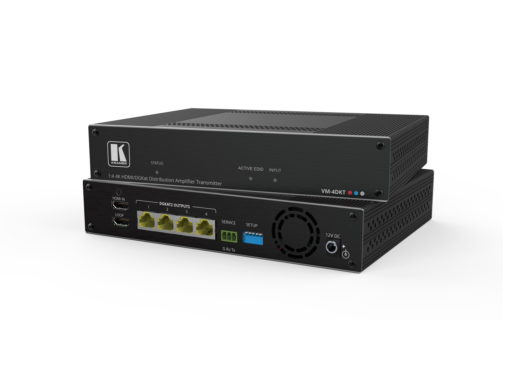 VM-4DKT 1x4 4K60 4x4x4 HDMI to Long-Reach DGKat 2.0 DA by Kramer