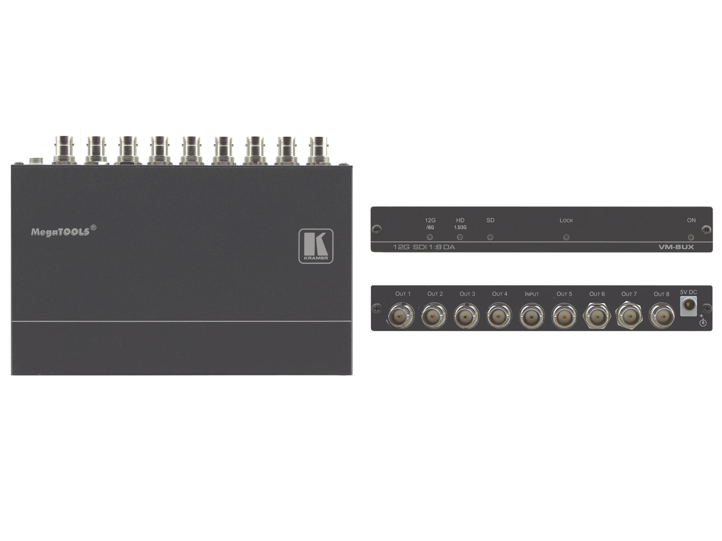 VM-8UX 1x8 4K 12G SDI Distribution Amplifier by Kramer