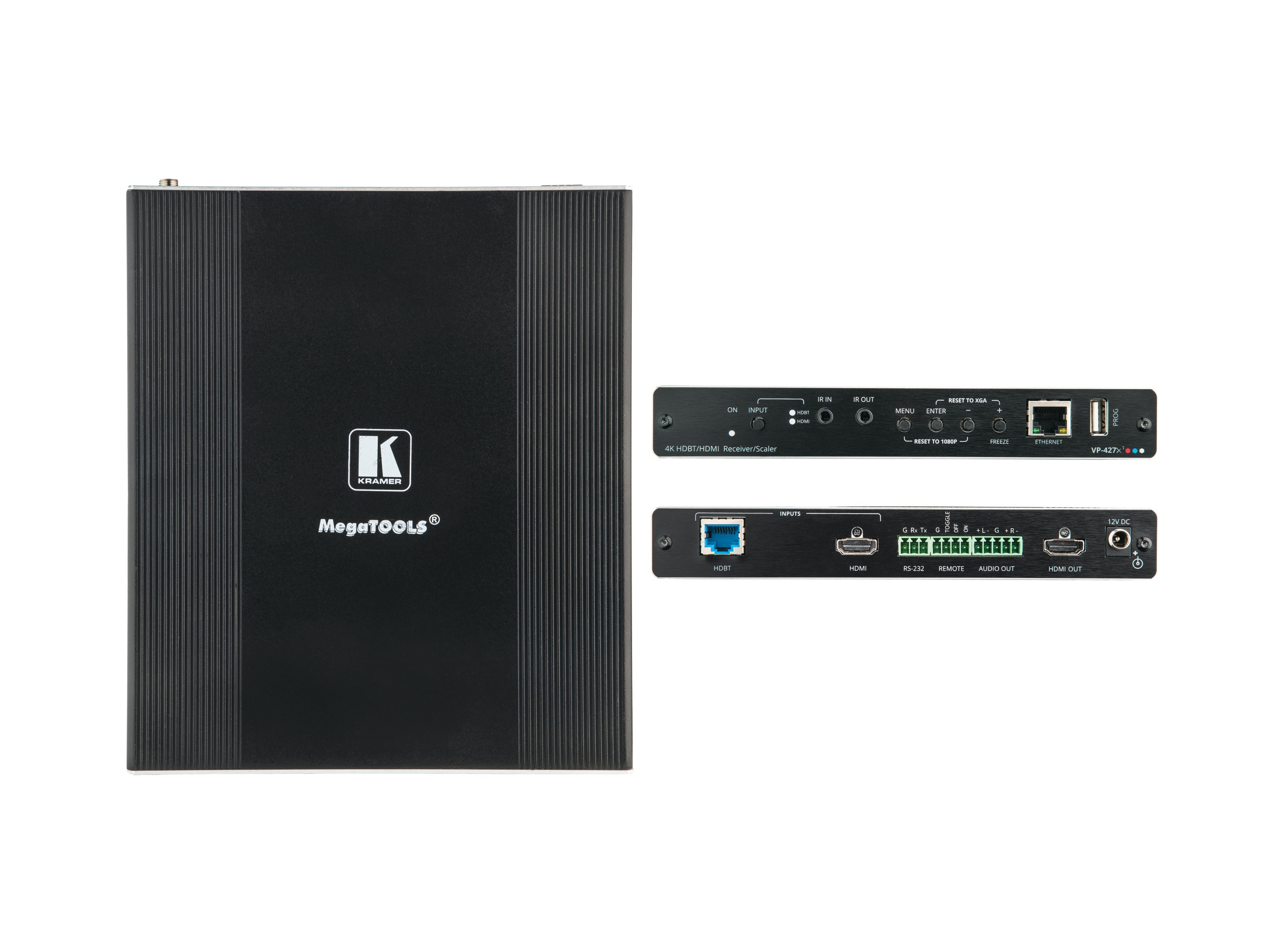 VP-427X1 4K HDR HDBT Receiver/Scaler Tool with HDBaseT and HDMI Input by Kramer