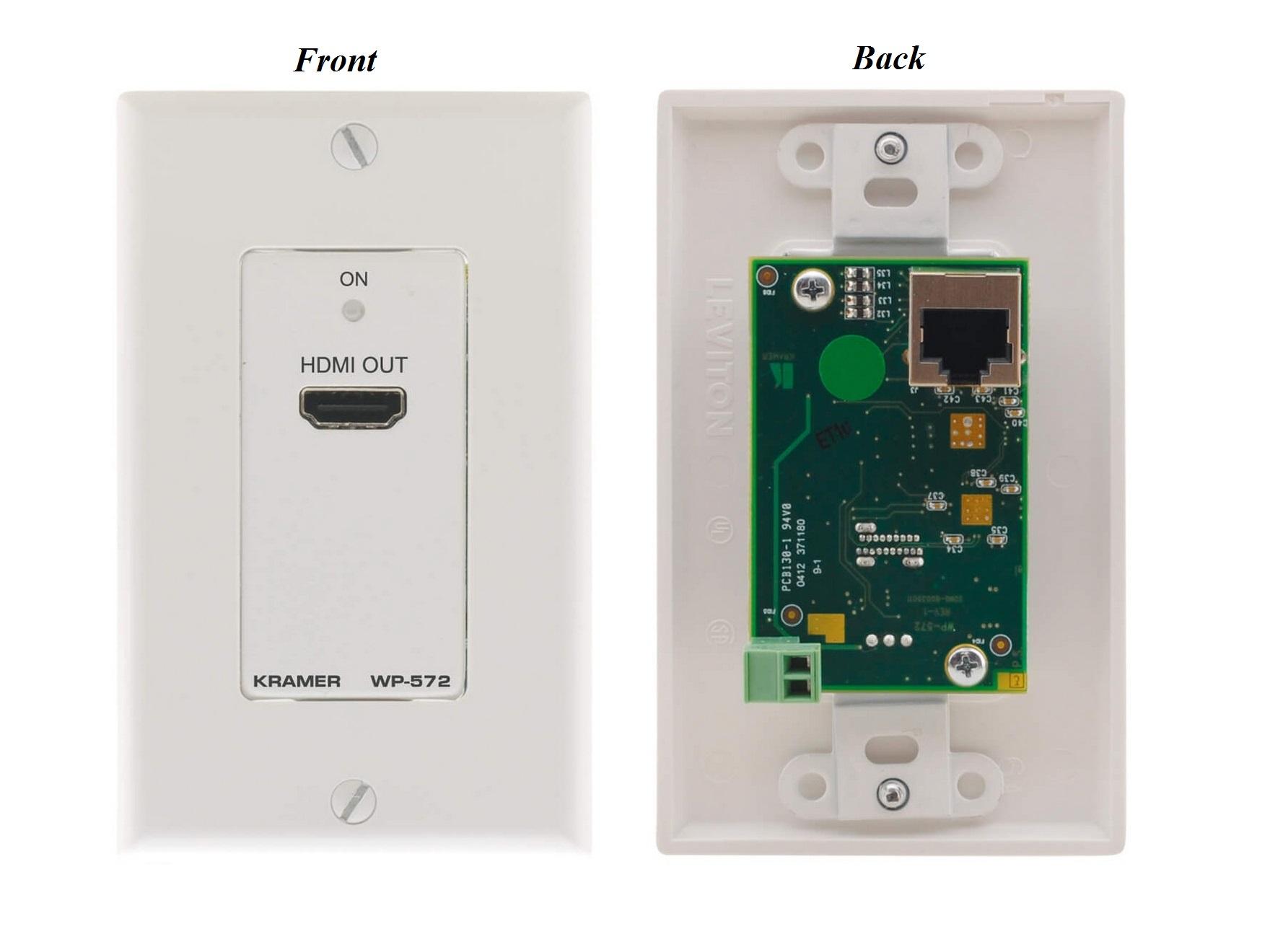 WP-572(W) Active Wall Plate HDMI over Twisted Pair Extender (Receiver)/White by Kramer