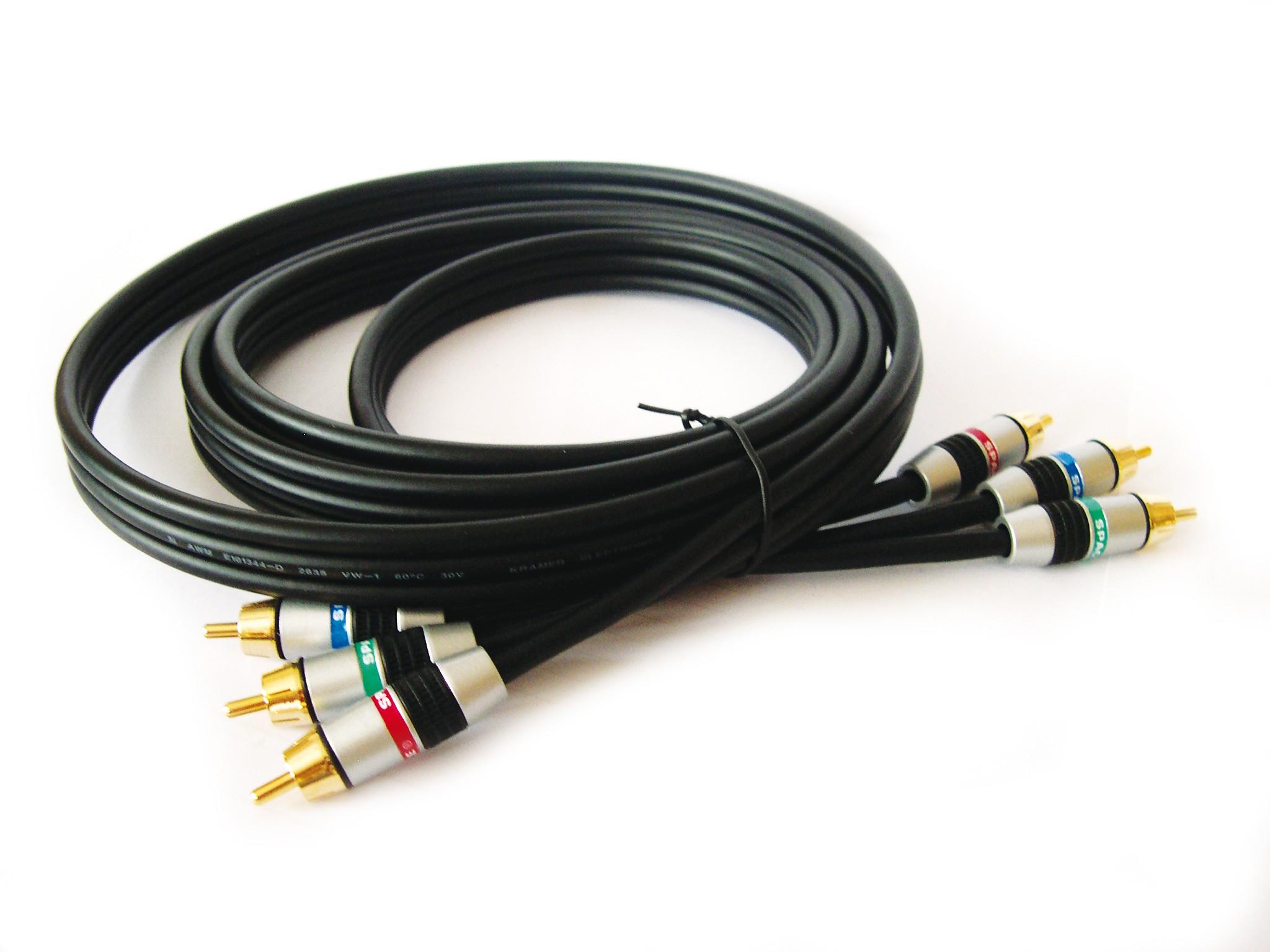 C-3RVM/3RVM-6 3 RCA Component Video Cable 6ft by Kramer