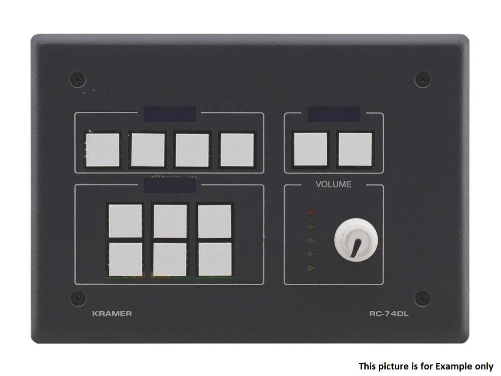 RC-74DL(W) 12-Button Master Room Controller with Digital Volume Knob/White by Kramer