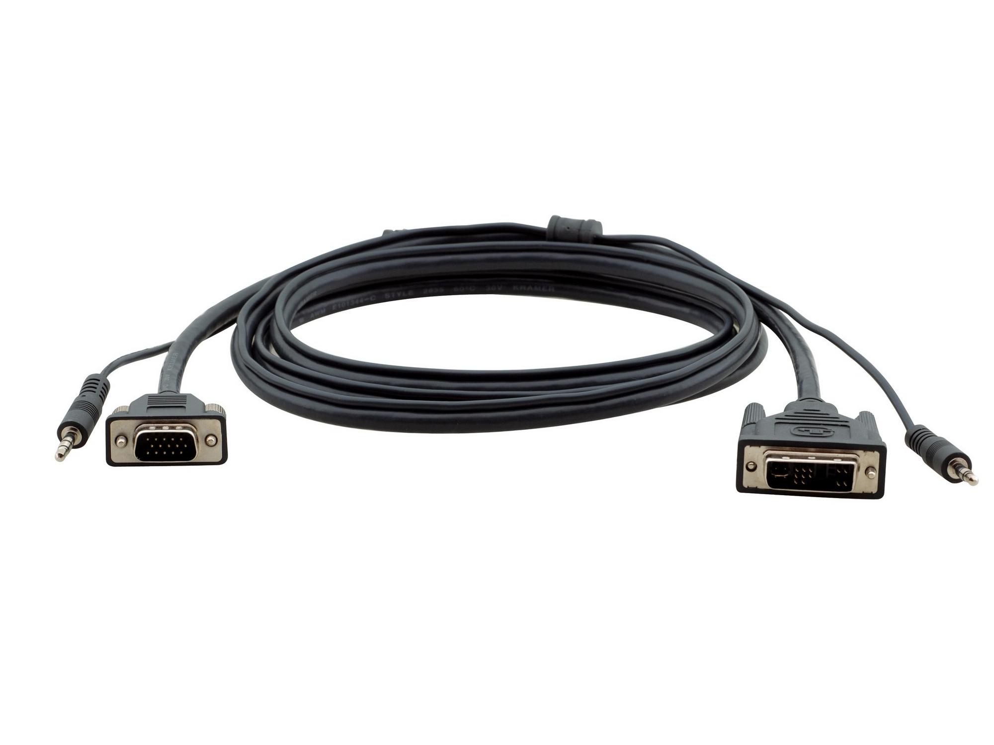 C-MDMA/MGMA-15 15-pin HD to DVI and 3.5mm Stereo Audio Cable 15ft by Kramer