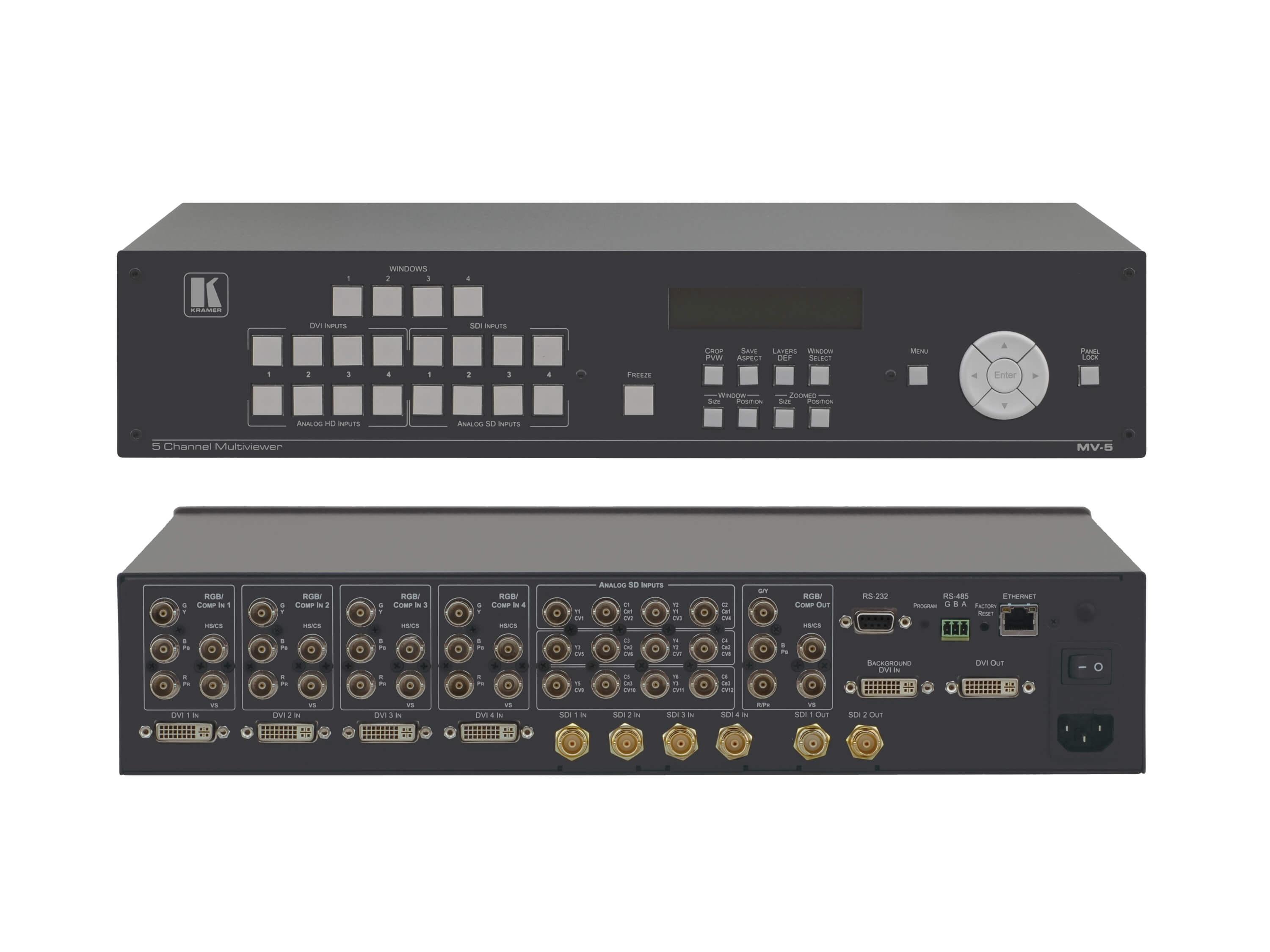 MV-5 5-Channel DVI/SDI/RGB/Component Multiviewer by Kramer