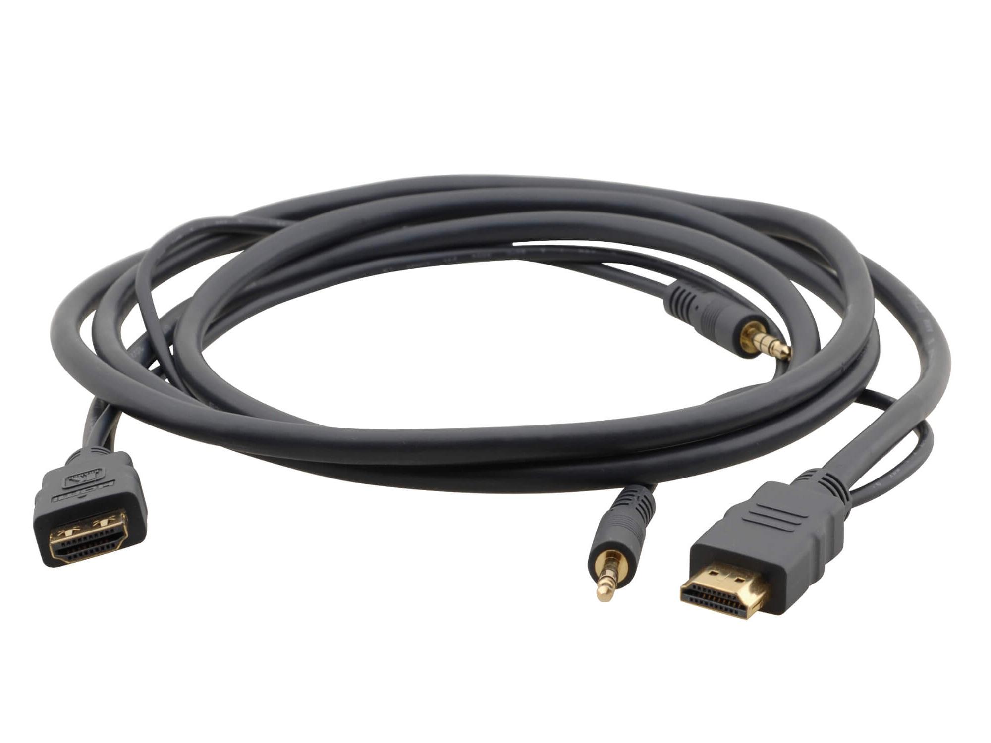 C-MHMA/MHMA-3 Hi-Speed HDMI Cable w Ethernet/3.5mm Stereo Audio - 3ft by Kramer