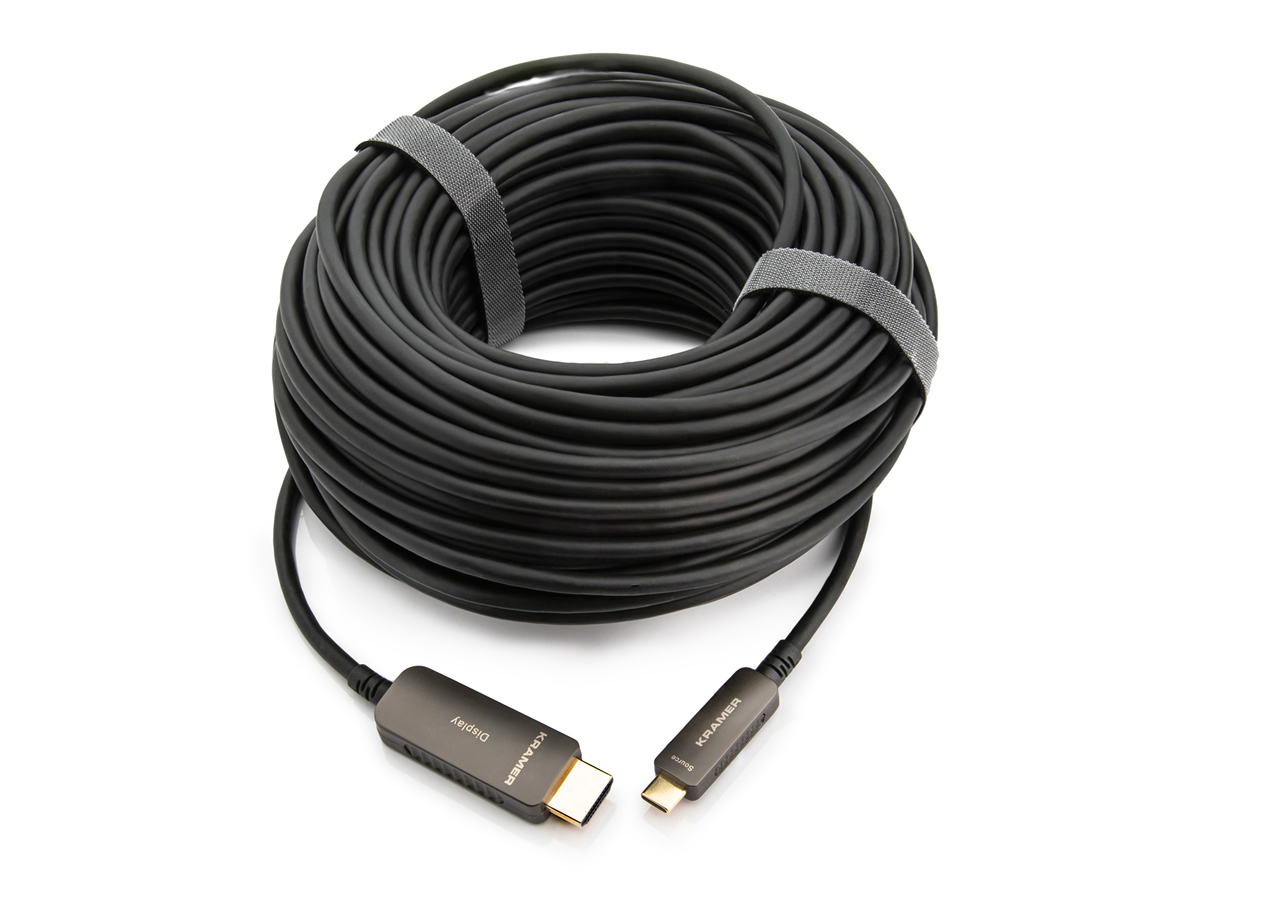 Kramer CP-AOCU/CH-50 USB-C to HDMI Active Optical Cable 50ft