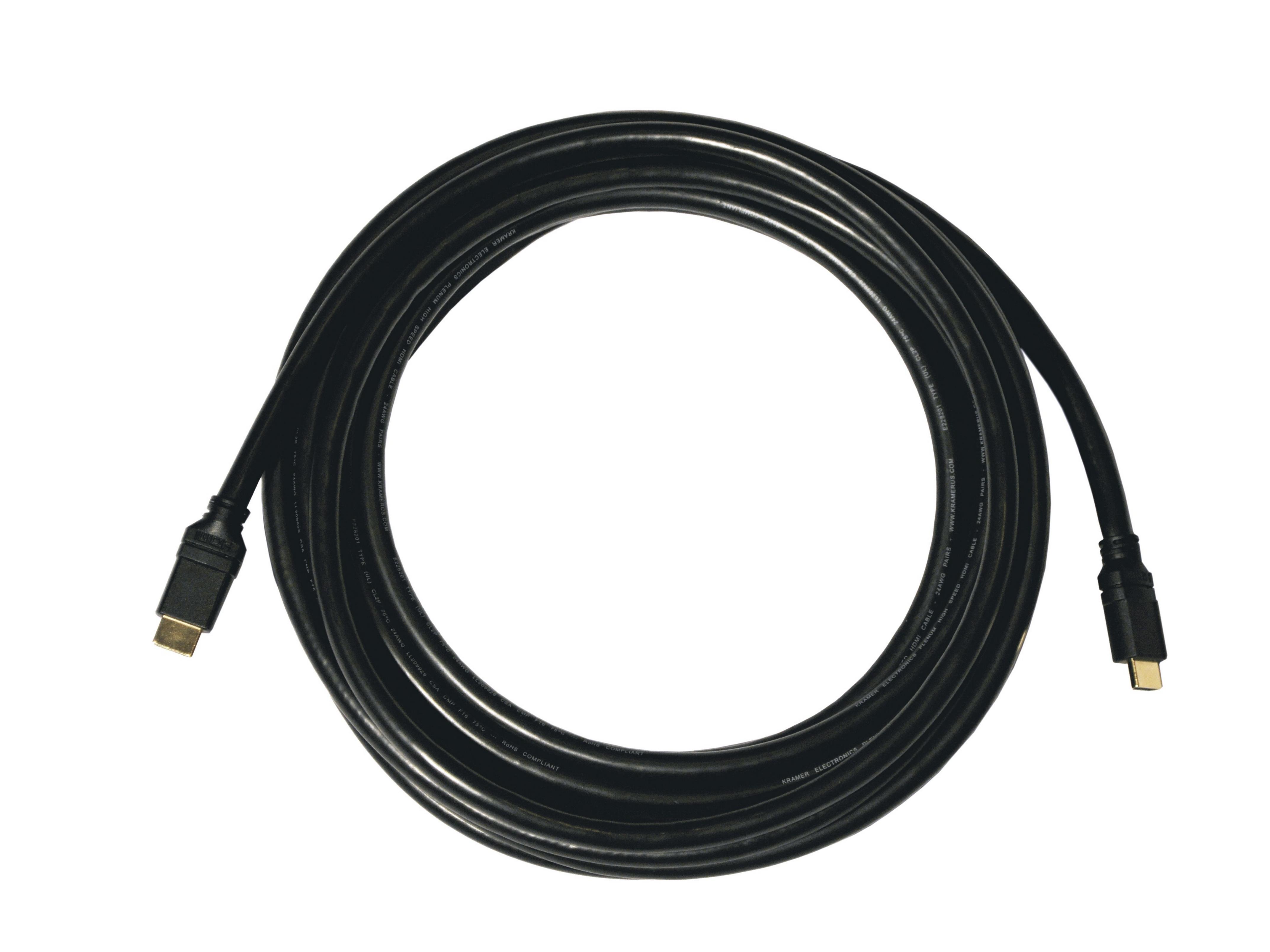 CP-HM/HM/ETH-15 15ft HDMI (M) to HDMI (M) Plenum Rated Cable with Ethernet by Kramer