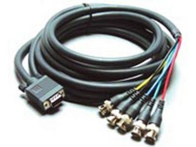 C-GM/5BM-25 15-Pin HD (M) to 5 BNC (M) Breakout Cable - 25ft by Kramer