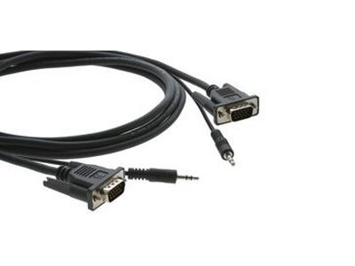 C-MGMA/MGMA-10 15-Pin (M) to 15-Pin (M)   3.5mm Micro VGA Cable - 10ft by Kramer