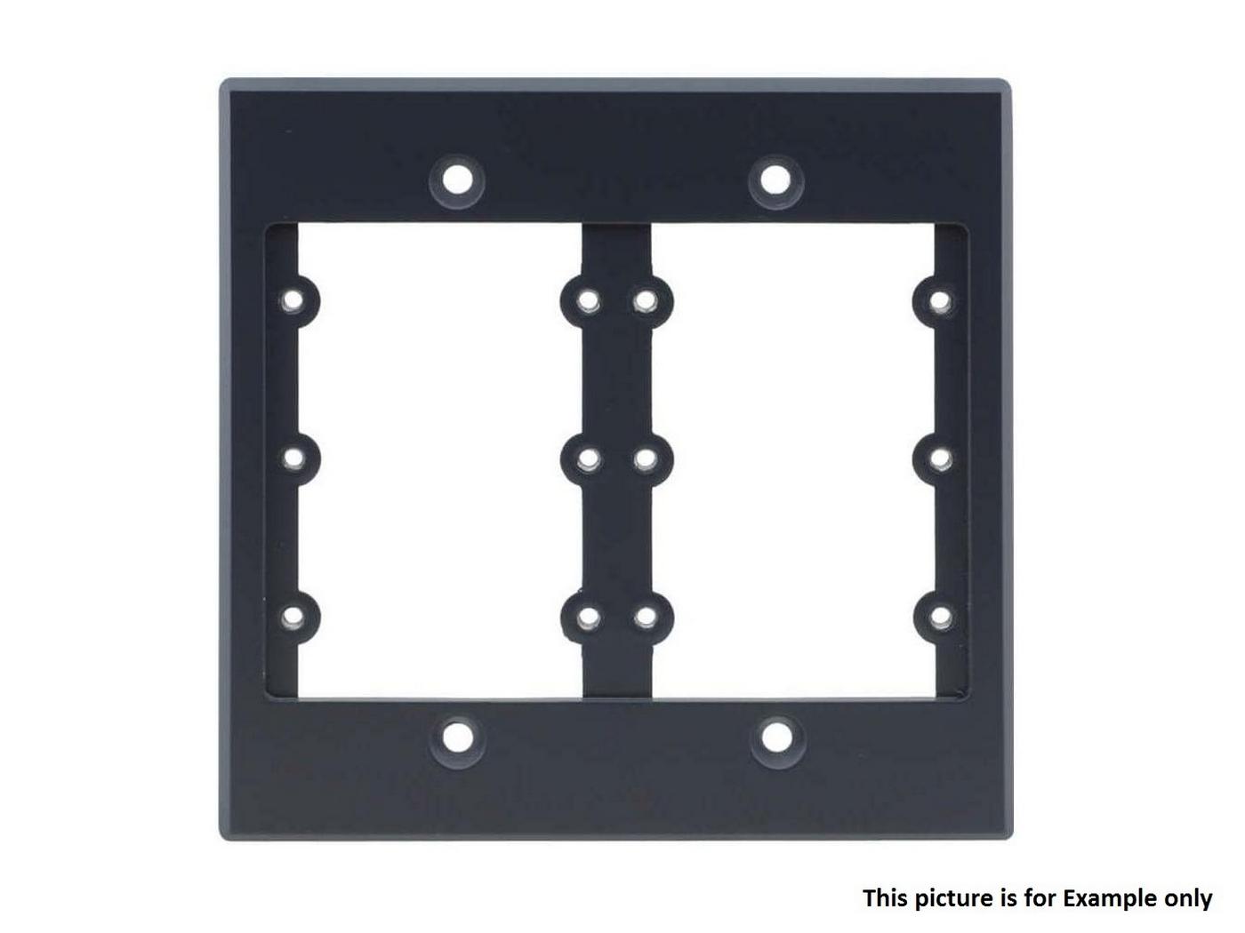 FRAME-2G(B) 2 Gang Frame/Holds 6 Wall Plate Inserts/Black by Kramer
