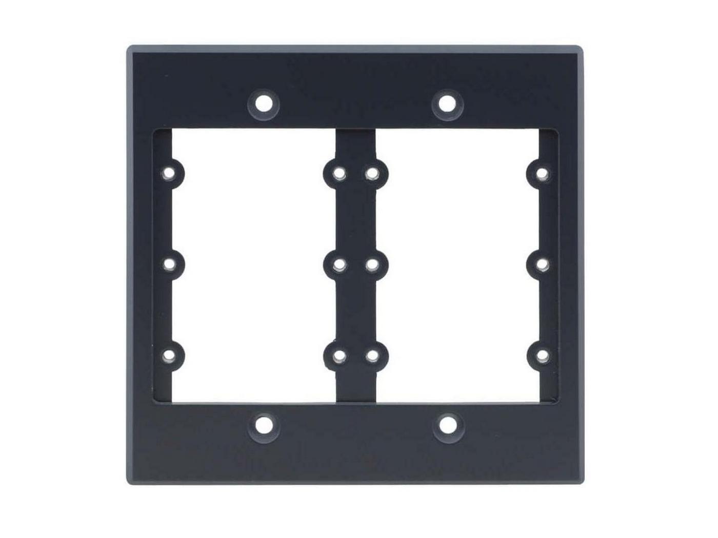 FRAME-2G(G) 2 Gang Frame/Holds 6 Wall Plate Inserts/Gray by Kramer