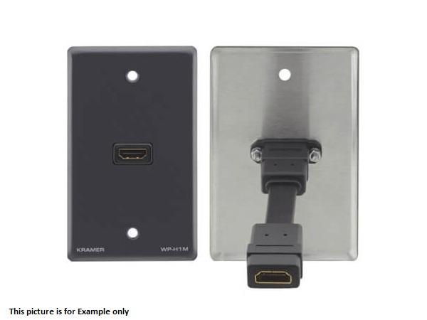 WP-H1M(W) HDMI (F) to HDMI (F) Wall Plate/White by Kramer