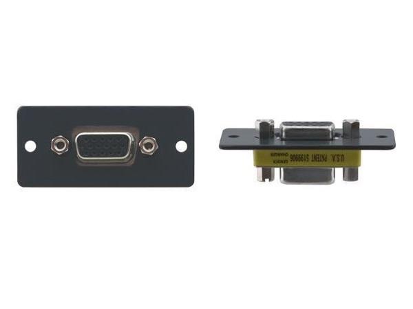 WX-FM(G) 15-Pin HD (F) to 15-Pin HD (M) Wall Plate Insert/Gray by Kramer