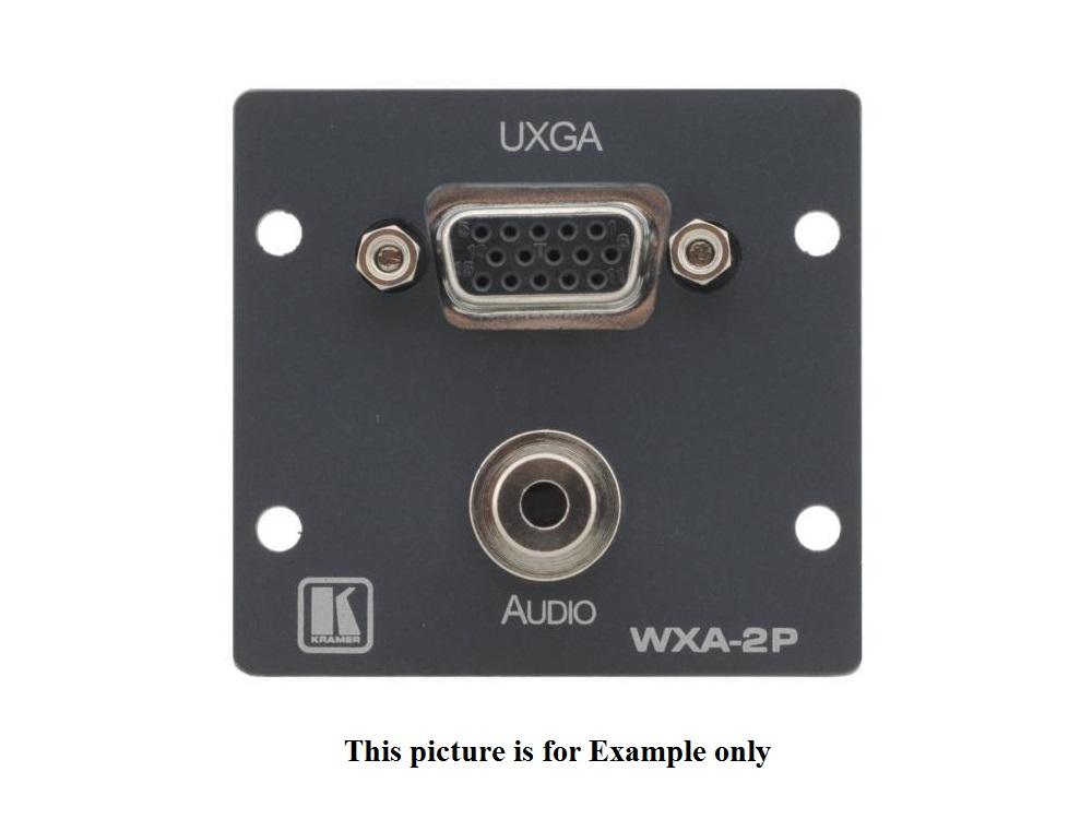 WXA-2P(B) 15-Pin HD and 3.5mm Pass Through/Black by Kramer